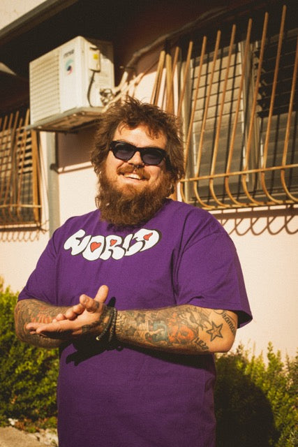 ⁠Oversized Purple T-shirt with Logo