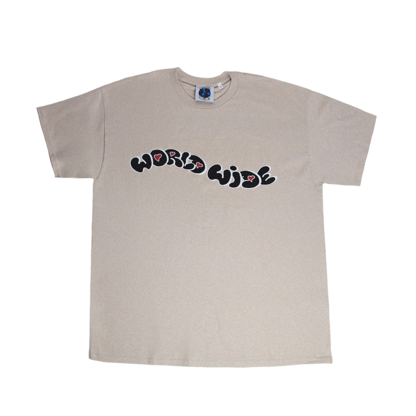 Oversized Sand T-shirt with Logo