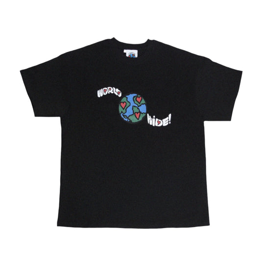 ⁠Oversized Black T-shirt with Logo Design